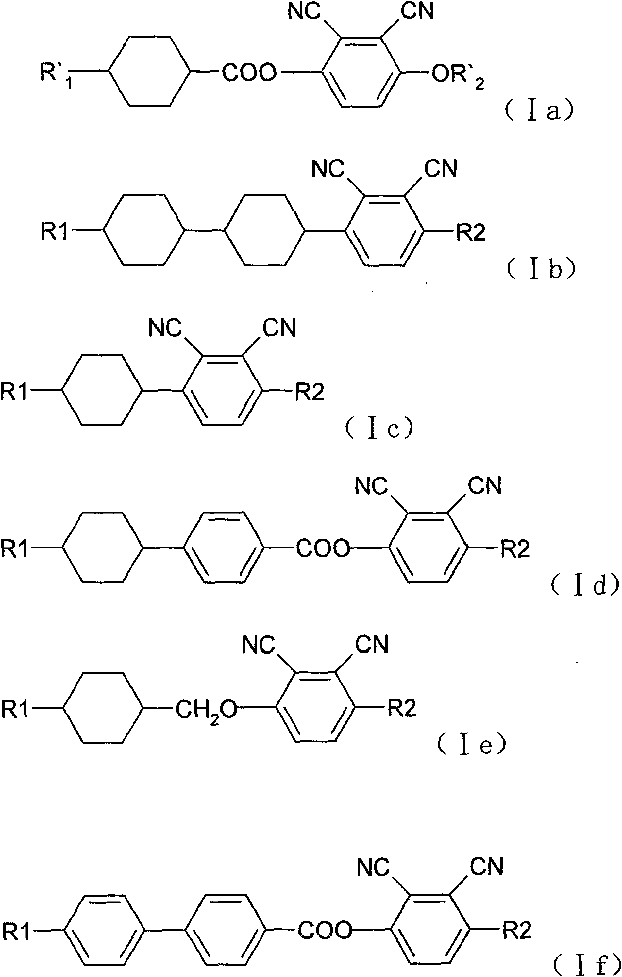 Negative dielectric anisotrophy liquid crystal mixture