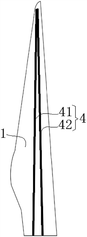 A lightning-proof wind turbine blade