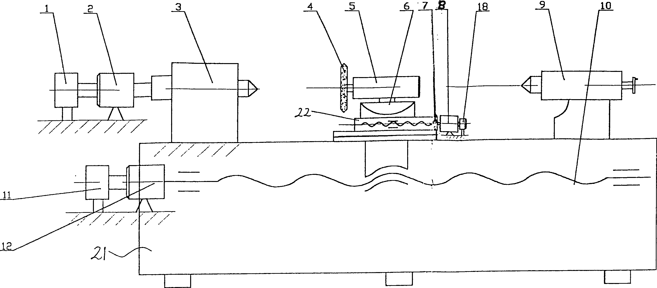 Two-purpose grinding machine for lead screw and external circle