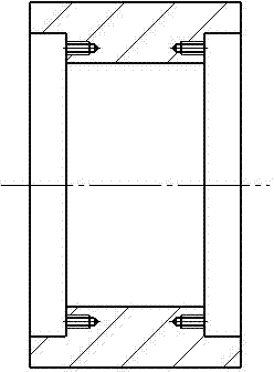 Device for detecting coaxiality of main shaft hole and large oil seal hole of diesel engine block