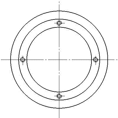 Device for detecting coaxiality of main shaft hole and large oil seal hole of diesel engine block