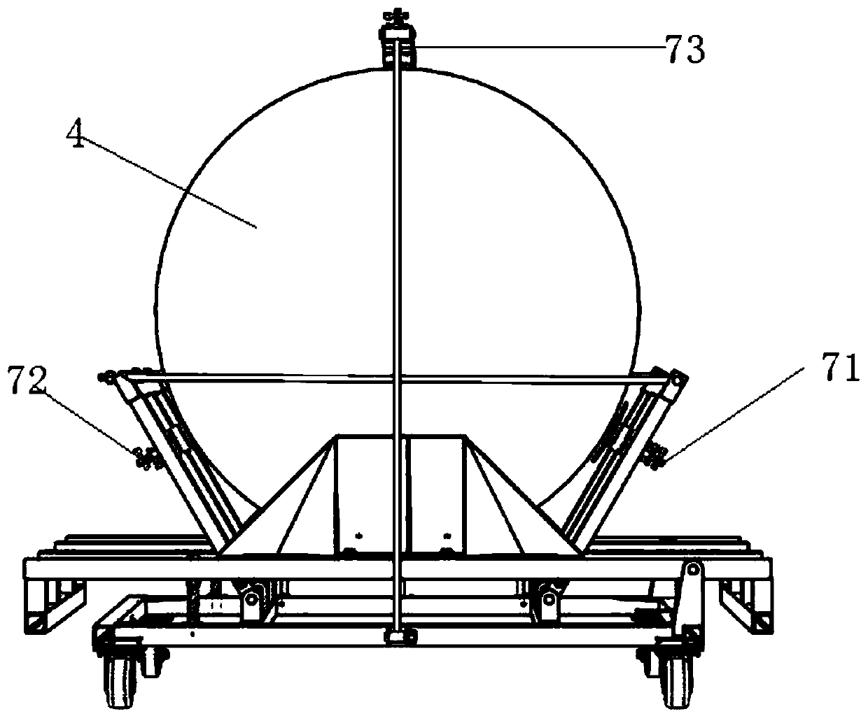 Movable round bale resilience test bench