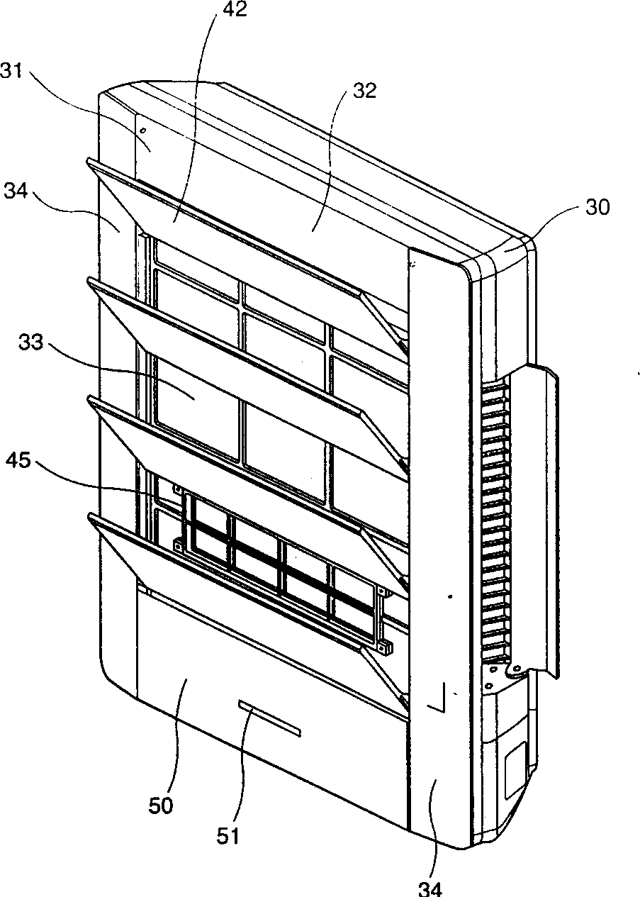 Air conditioner filter installing unit