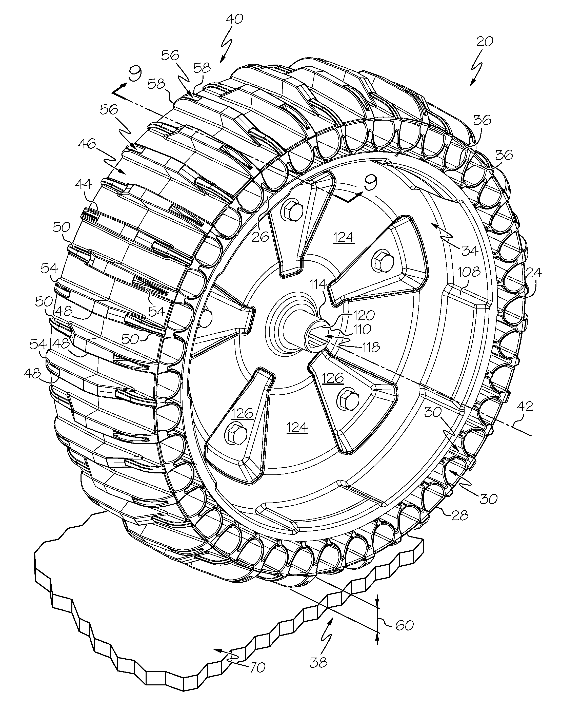 Wheel assemblies with non-pneumatic tires