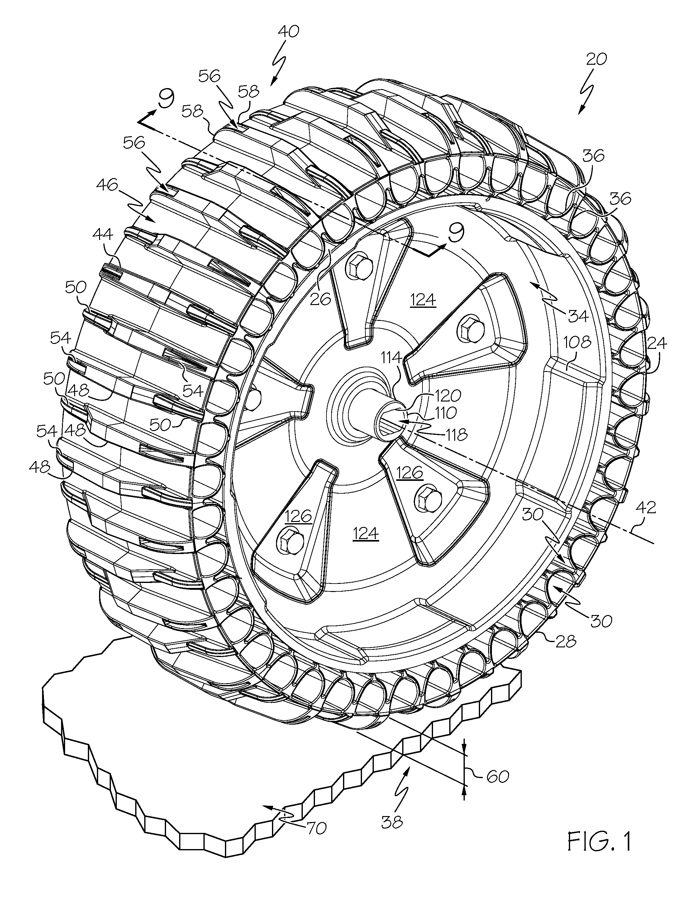 Wheel assemblies with non-pneumatic tires