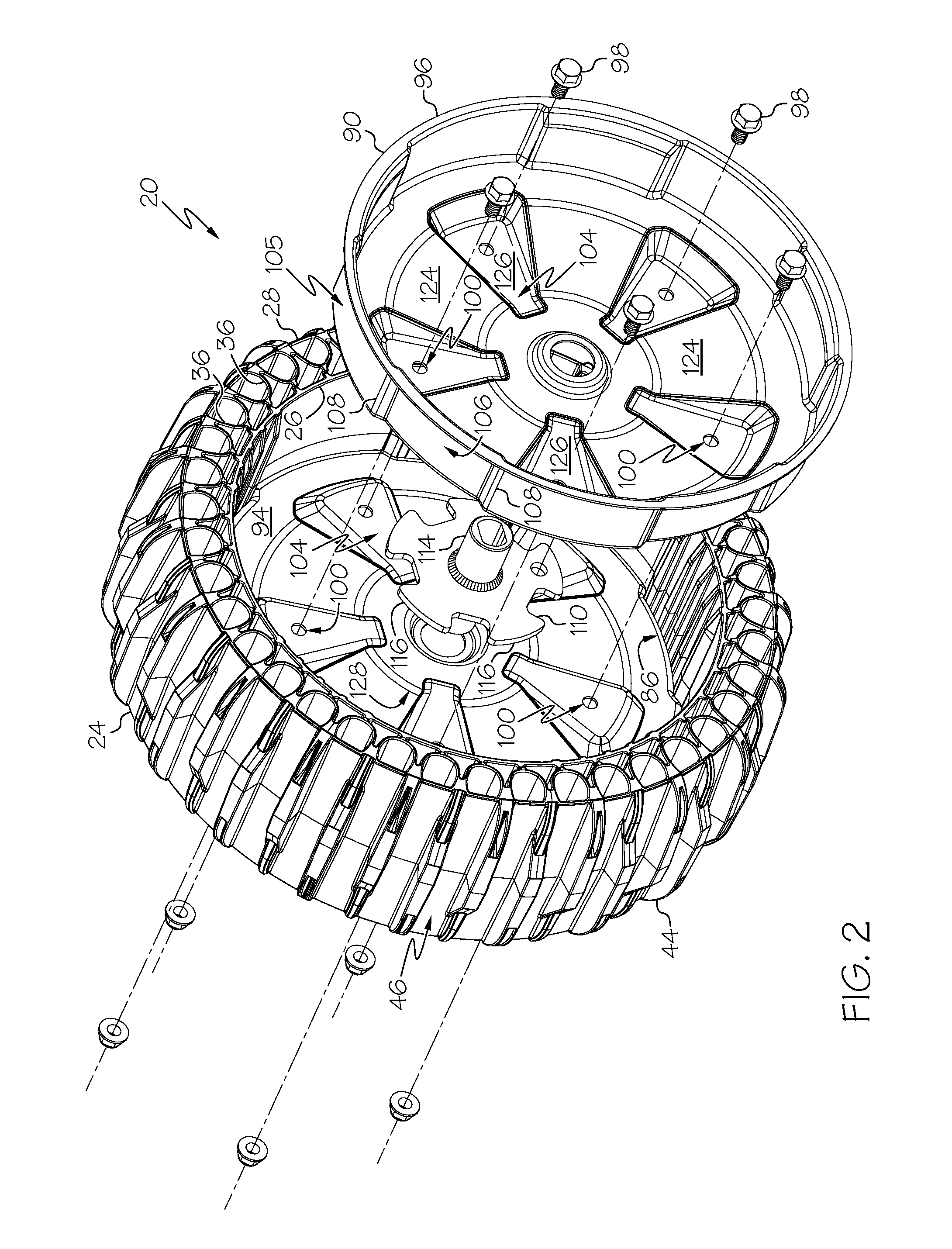 Wheel assemblies with non-pneumatic tires