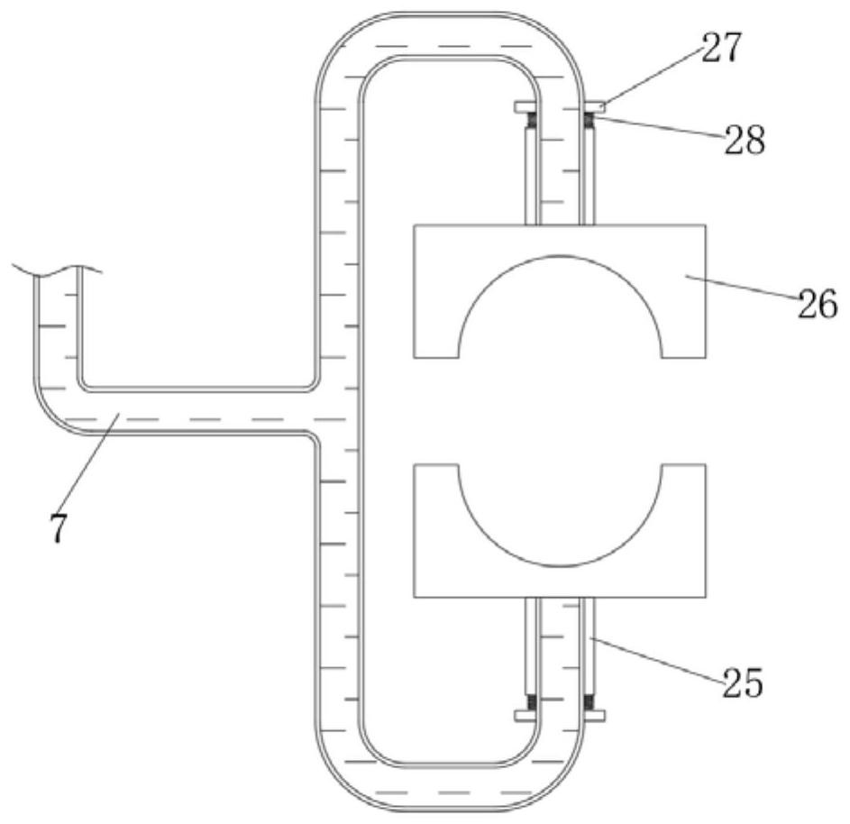 Horizontal pipe fixing device for machining