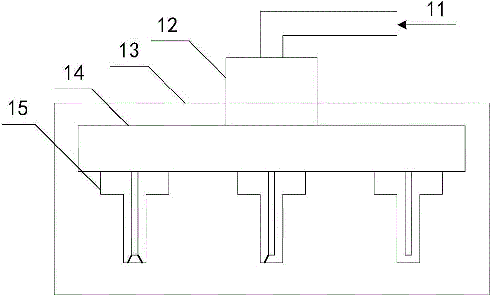 Dry etching reaction device and gas nozzle for dry etching reaction