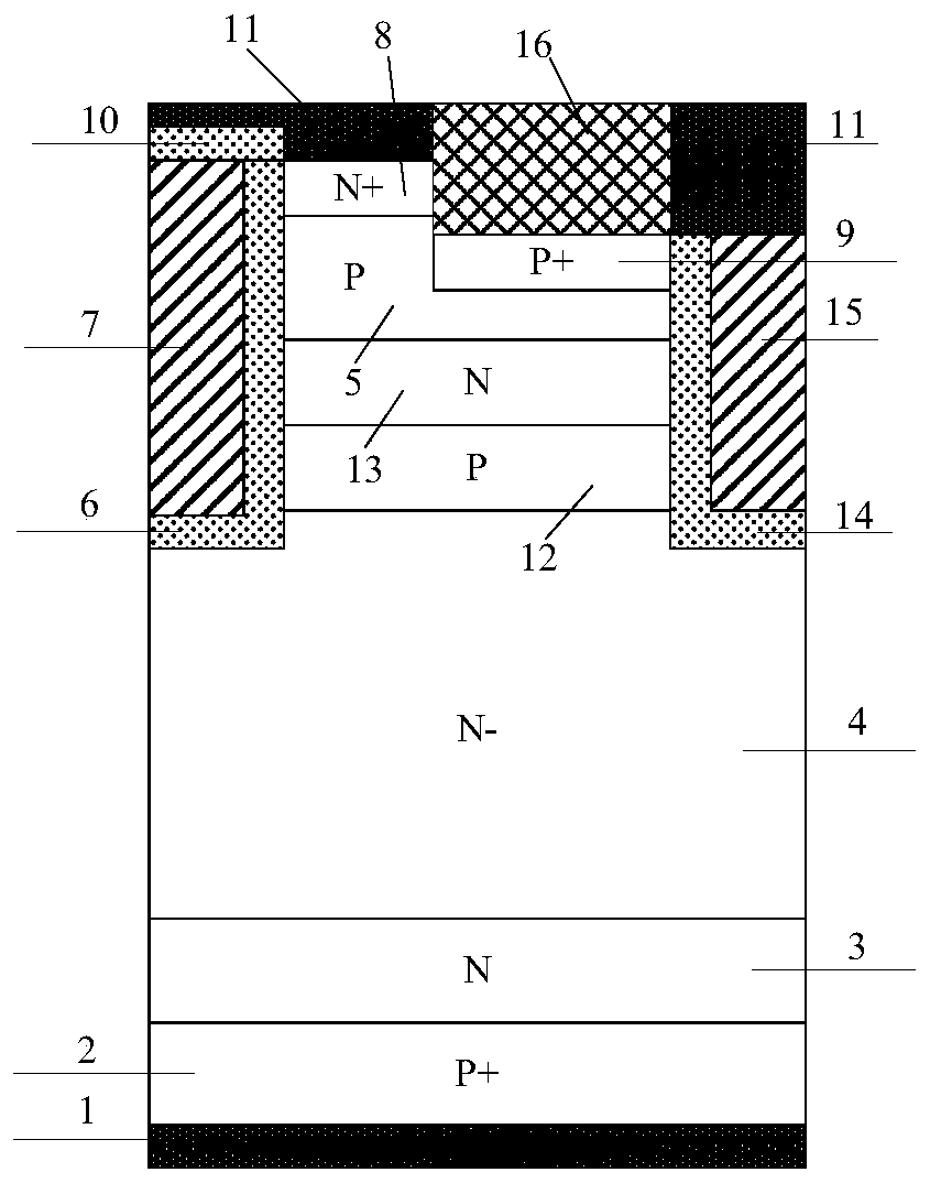 RET IGBT with self-bias PMOS and manufacturing method thereof