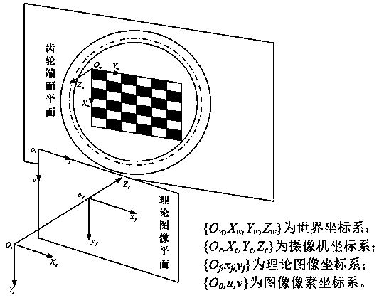 Measuring method for cumulative error of involute cylindrical gear tooth pitch based on machine vision