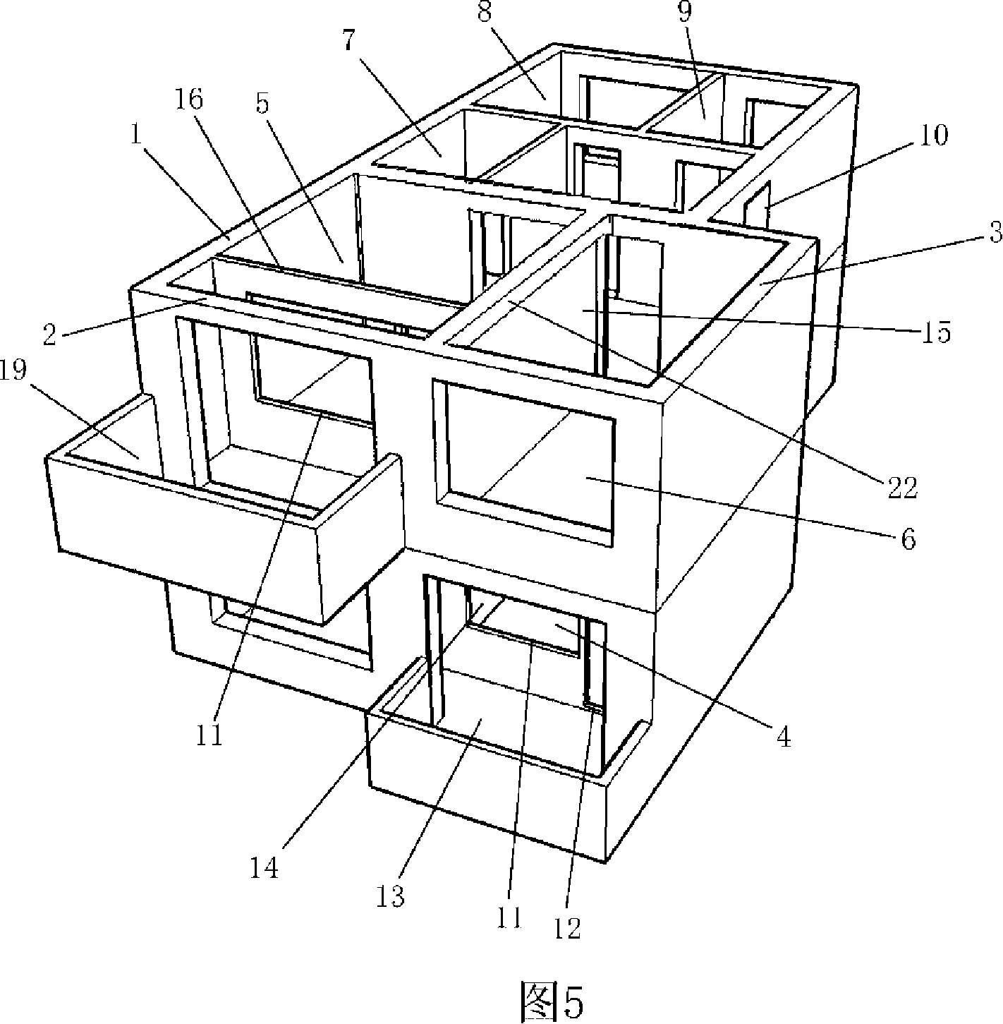 Multilayer and high-rise residential building of odd and even layer asymmetric matrix