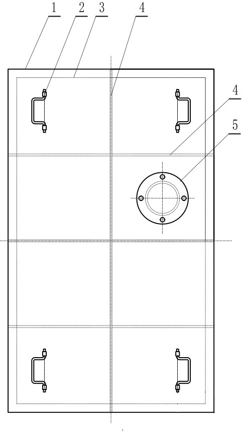 High-negative-pressure-resistant door cover of bag type dust collector