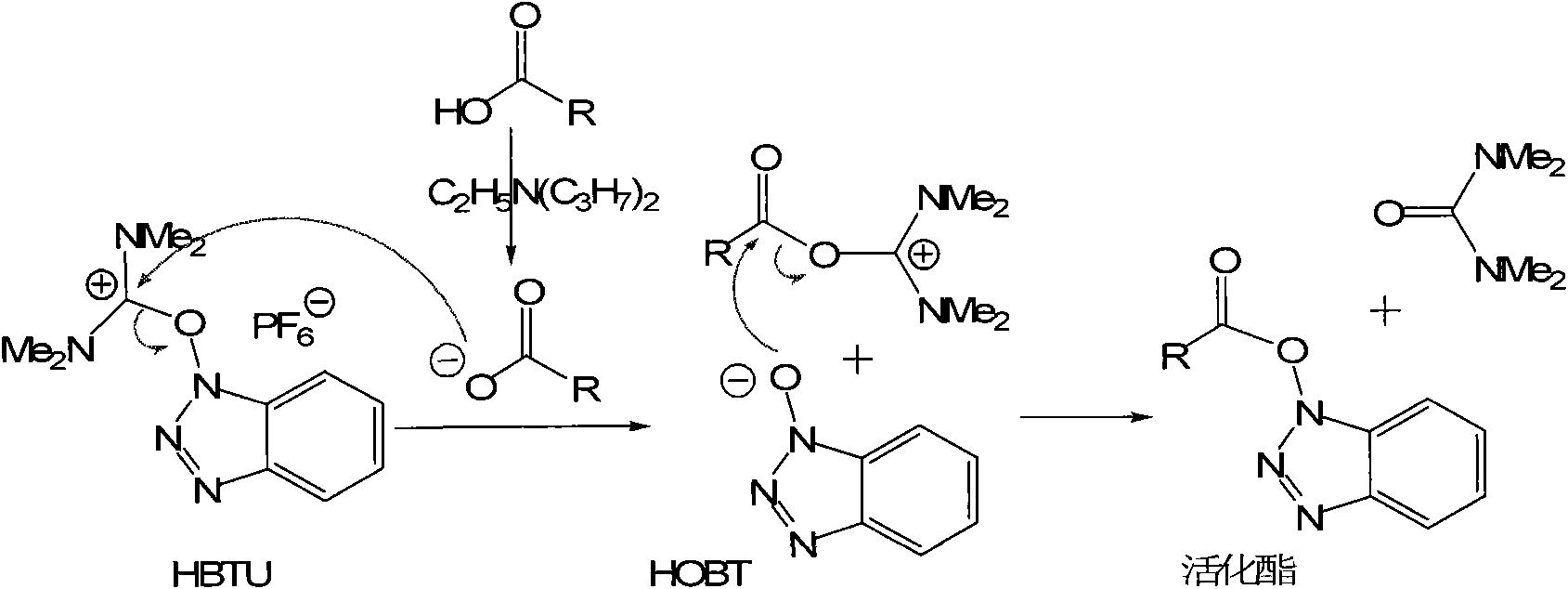 Formula and application of xylene solvent for improving solid phase synthesis efficiency of polypeptide