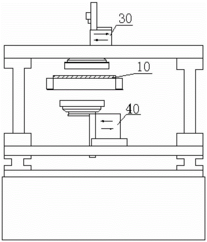 Device for simultaneously detecting front and back surfaces of workpiece