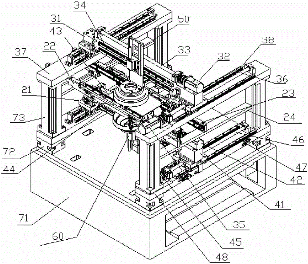 Device for simultaneously detecting front and back surfaces of workpiece