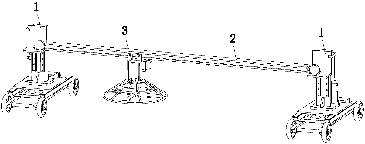 Concrete pavement automatic screeding device