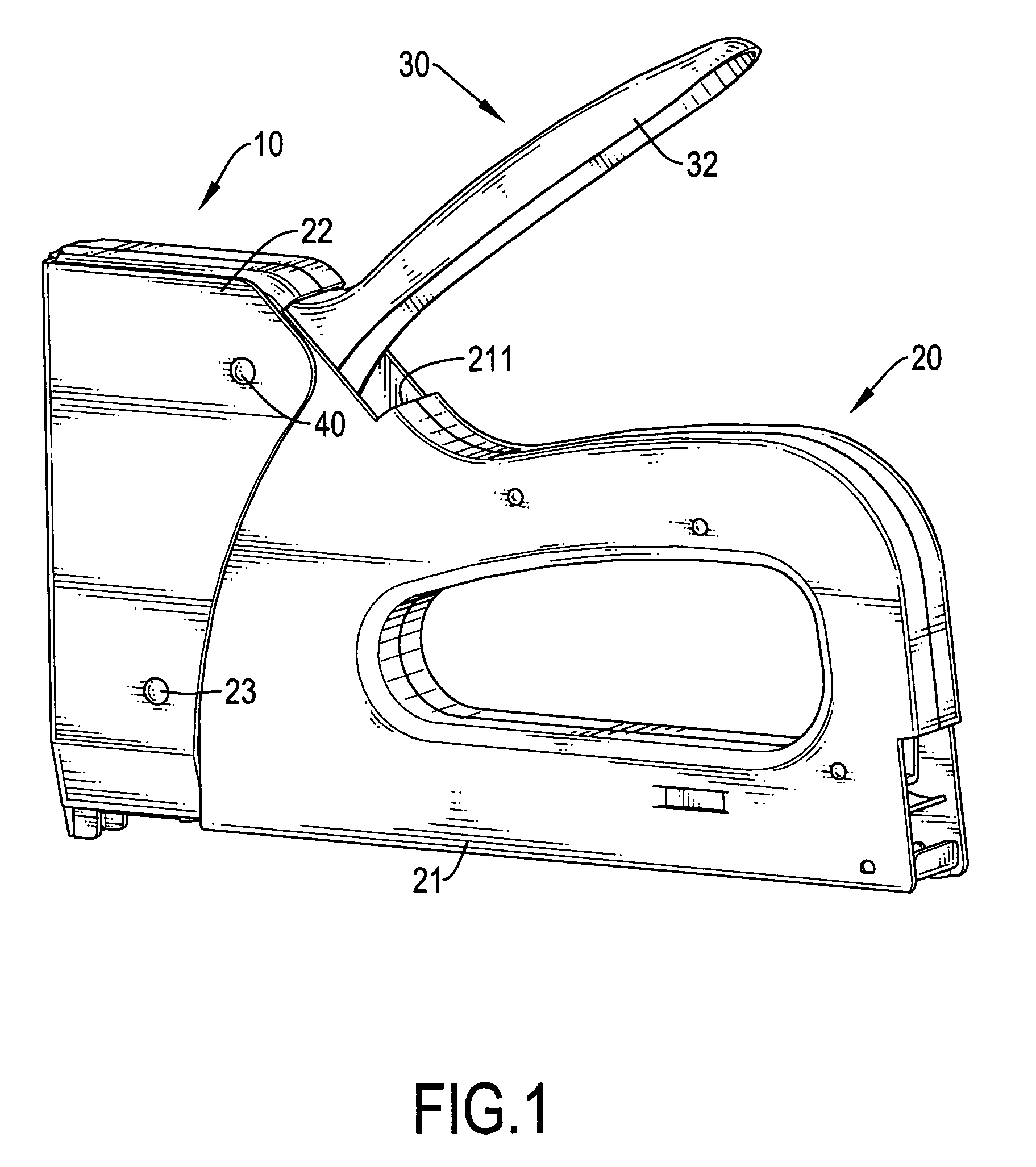 Staple gun with a latch assembly