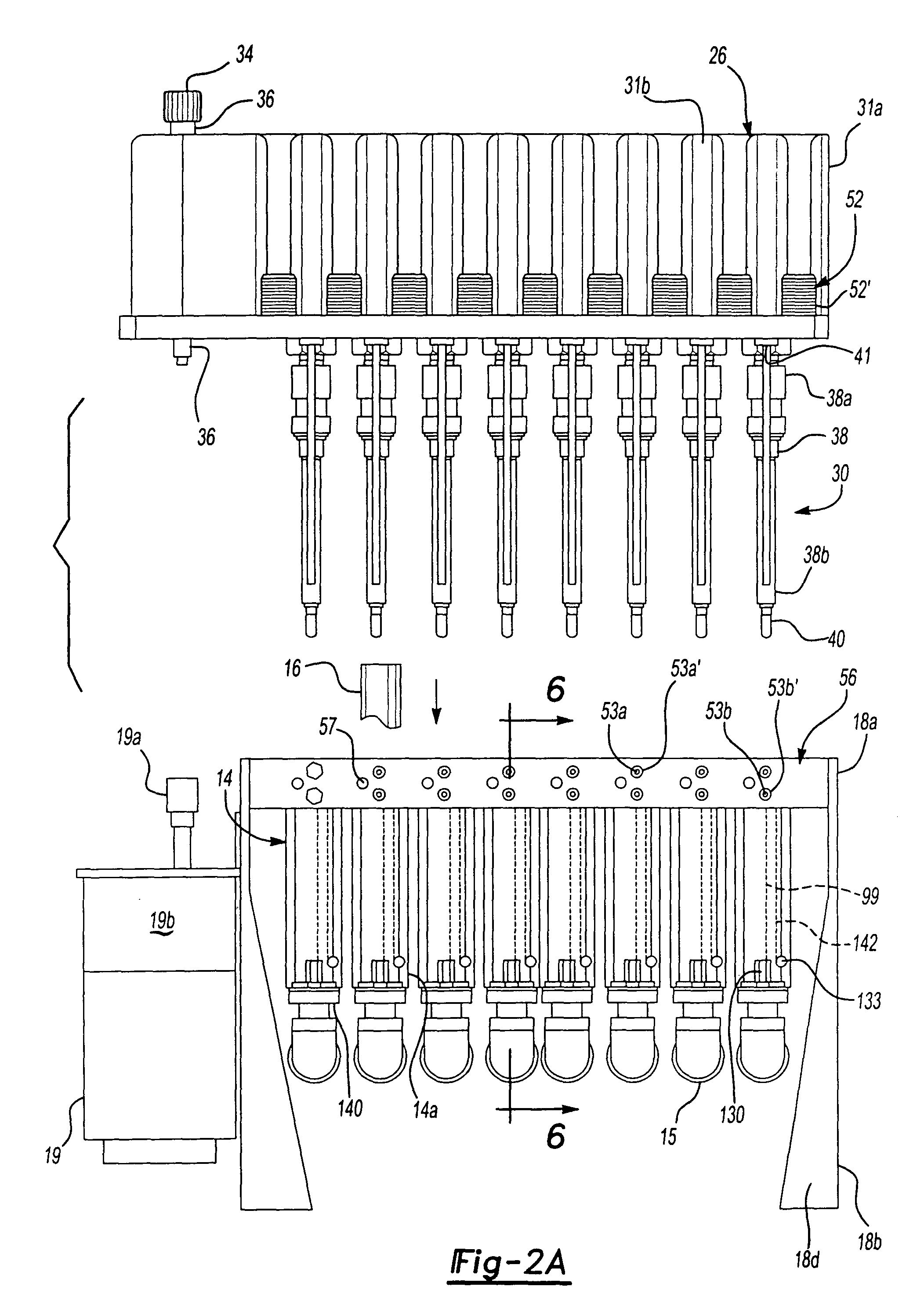 Parallel reactor for sampling and conducting in situ flow-through reactions and a method of using same