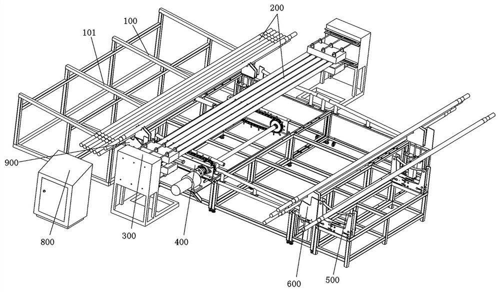 Automatic anchor bolt thermal shrinkage packaging production line