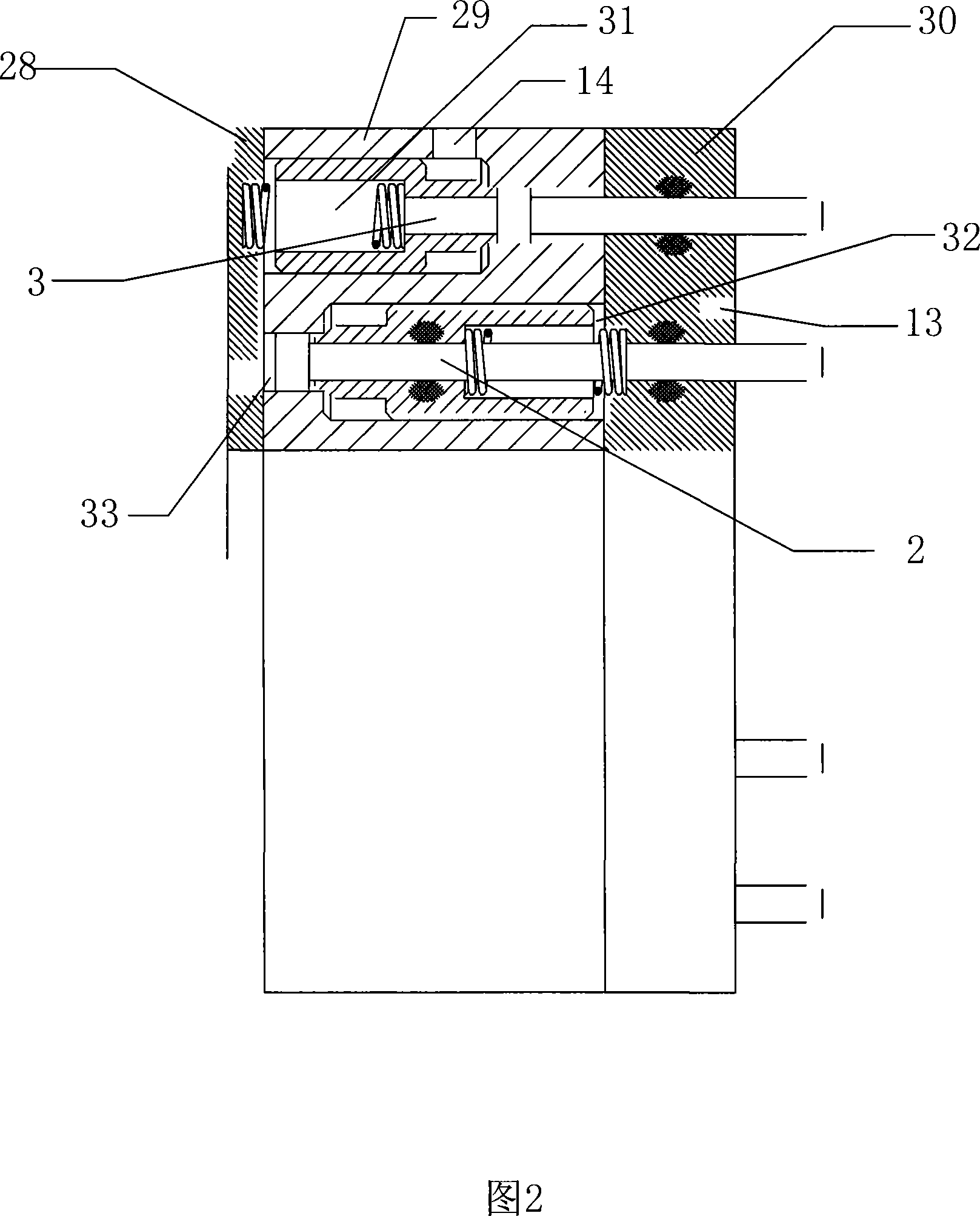 Constant plunger hydraulic motor with rotary cylinder with electrohydraulic valve variable torque feeding oil