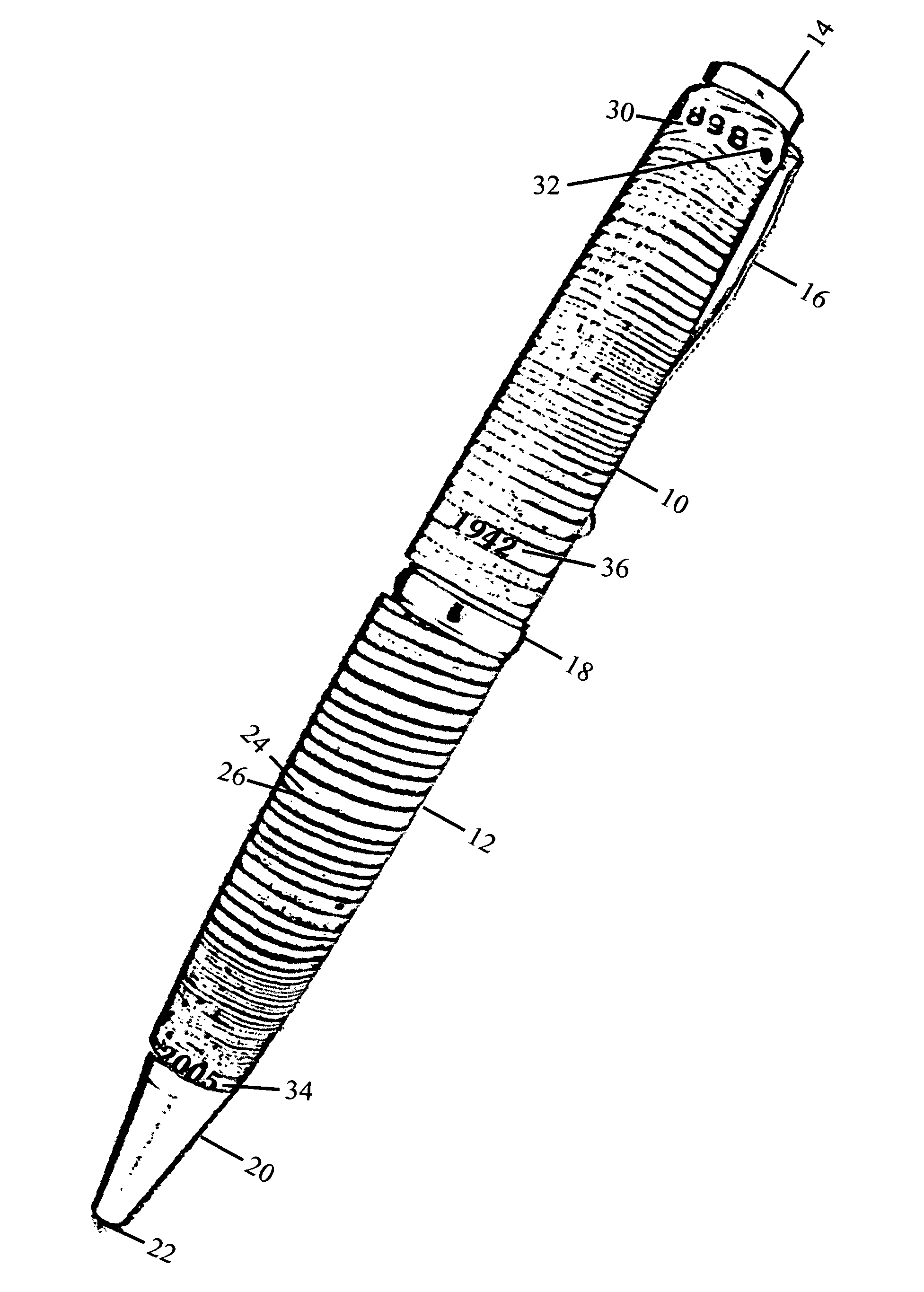 Tree-ring chronology pens, pencils, key chains, and other commonly used articles