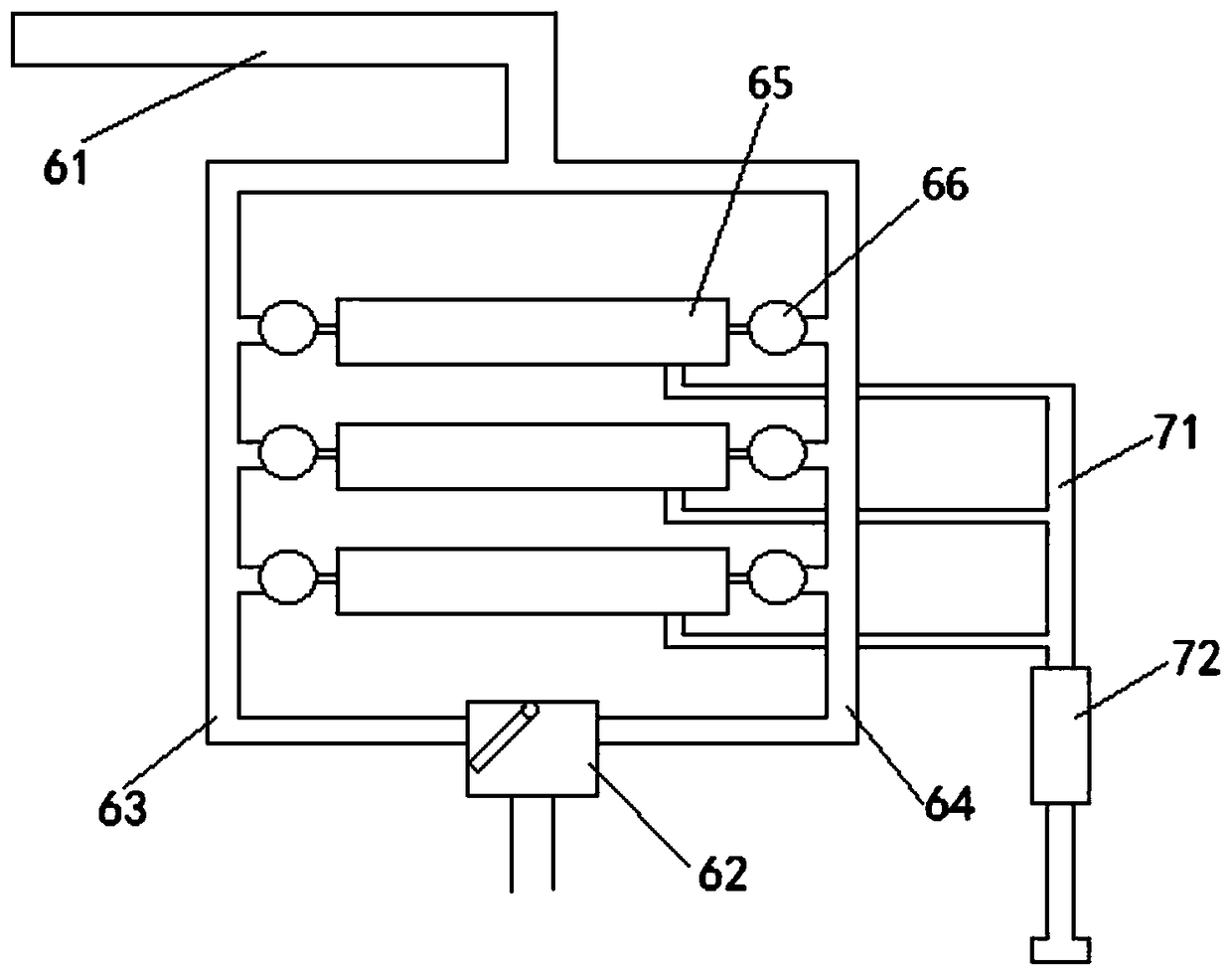 Wastewater treatment system with automatic cleaning structure