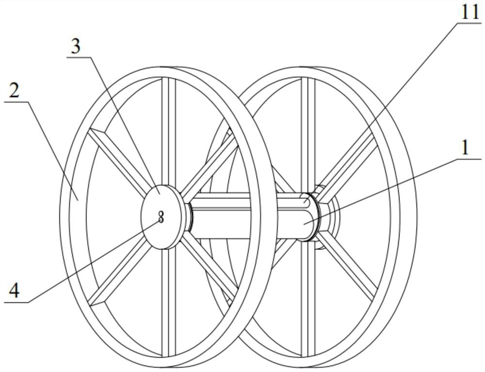 Pattern conveying belt coiling device and using method thereof