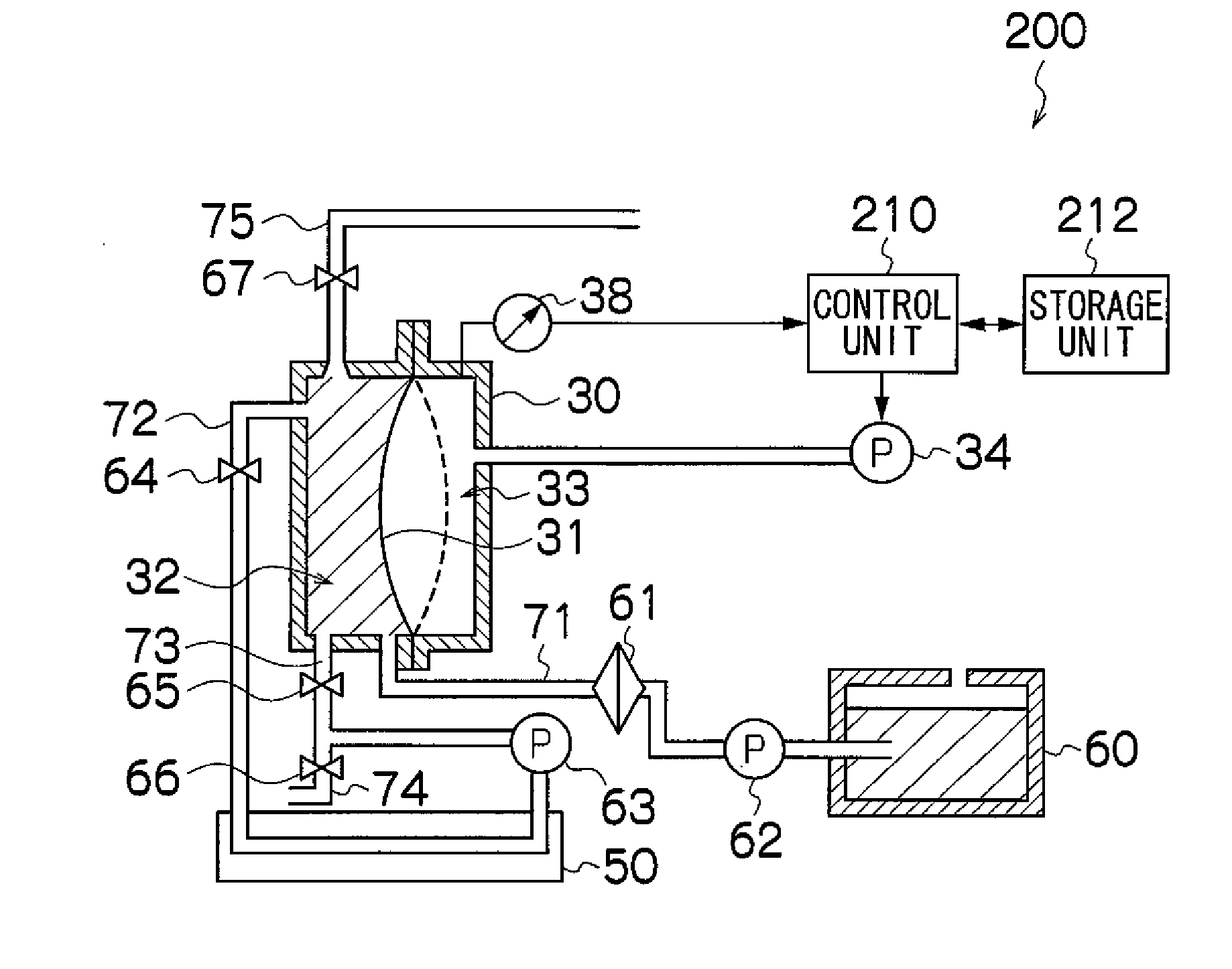 Back pressure adjustment apparatus for liquid ejection head