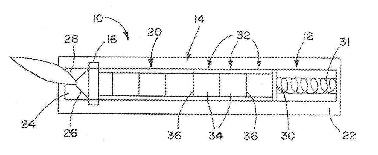 Thruster with segmented propellant