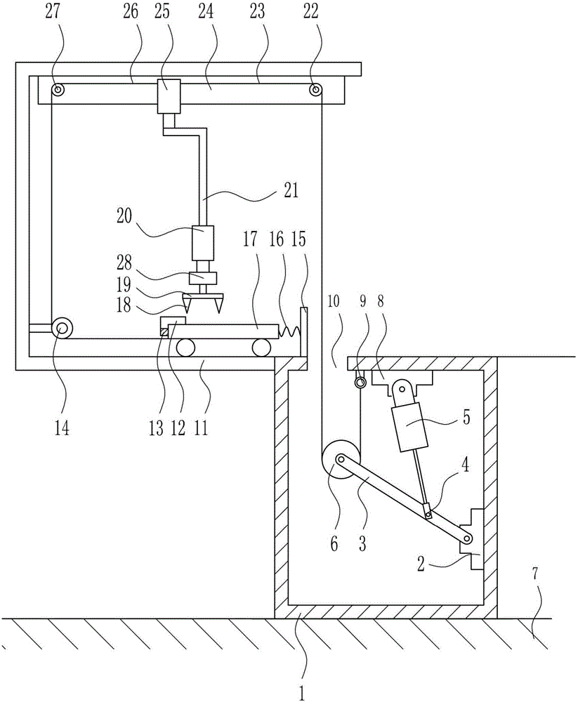 Precise type cutting line drawing device