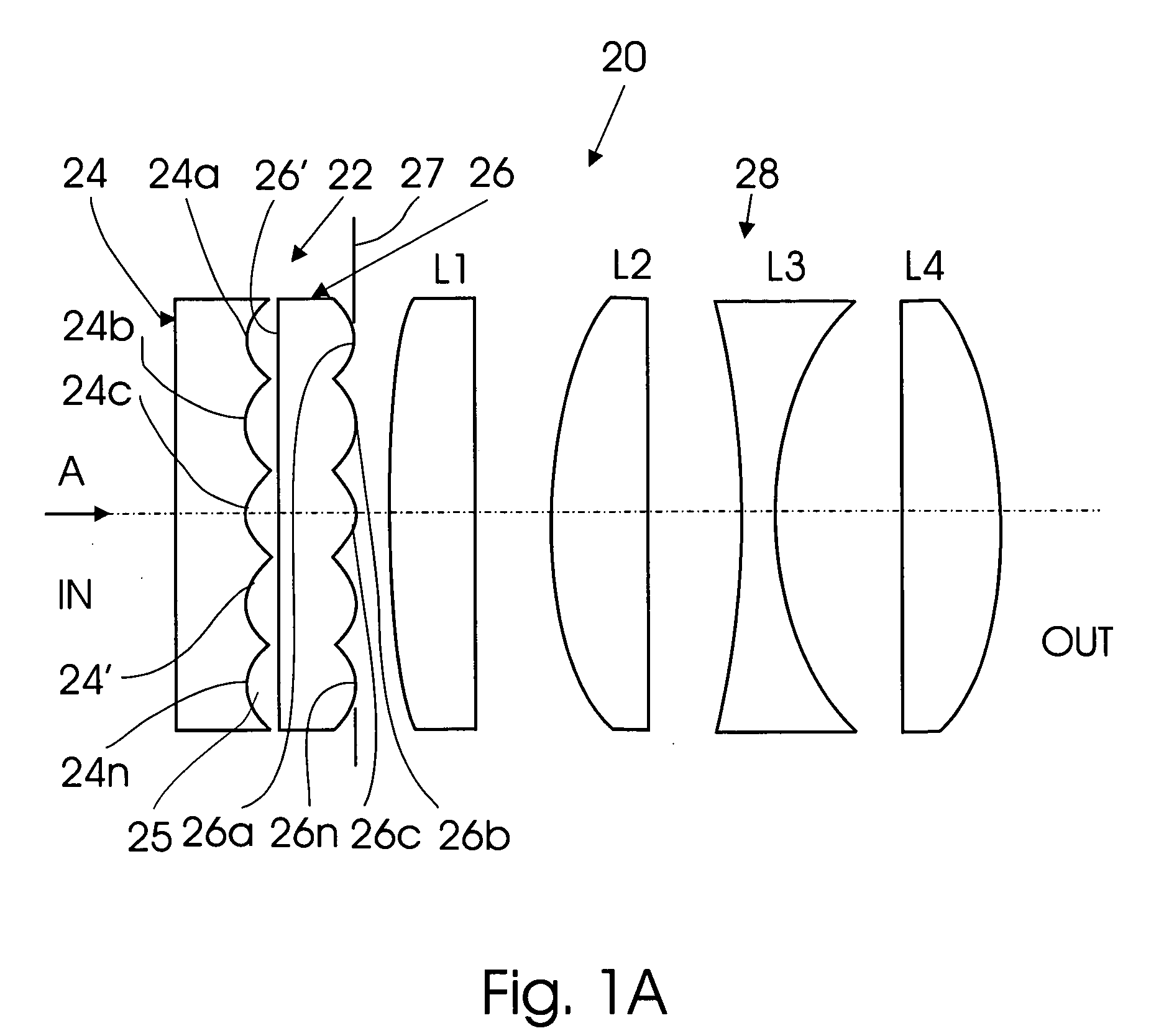 Flat wide-angle lens system