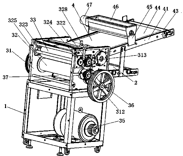 Dough blocking device of rotating and folding dough mixer