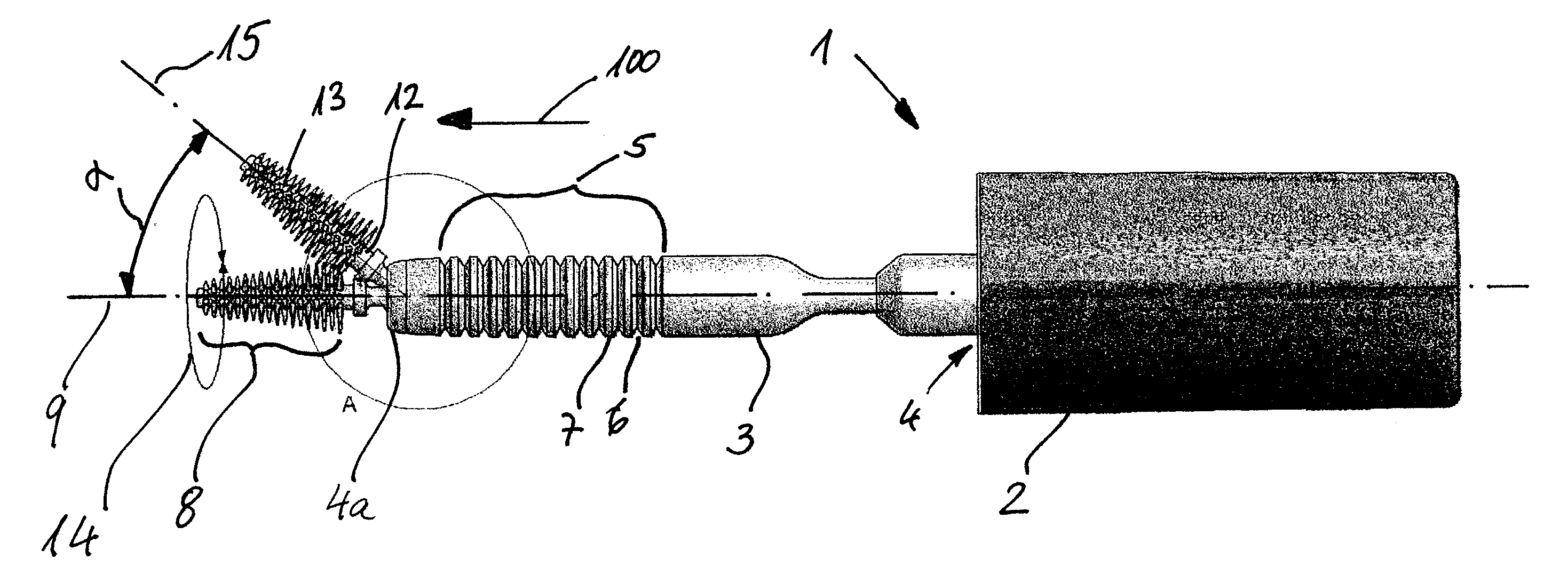 Cosmetic applicator, in particular mascara applicator, and a cosmetic product