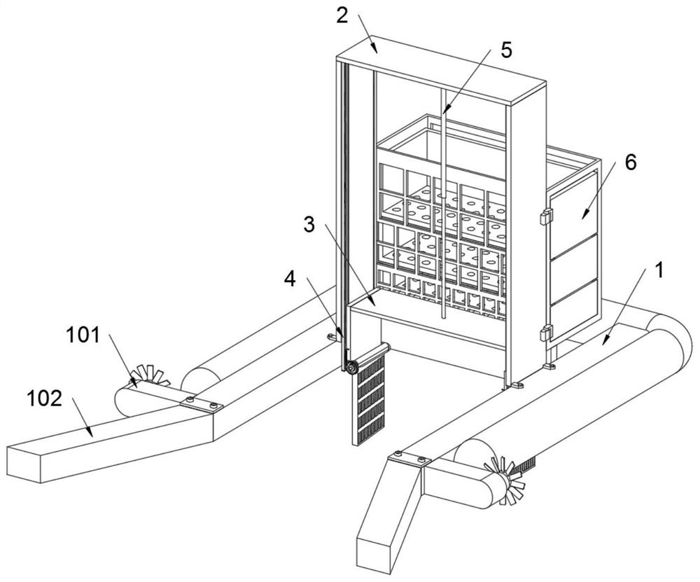 Water-conservancy-based fishing and classified collection device for water floating object cleaning