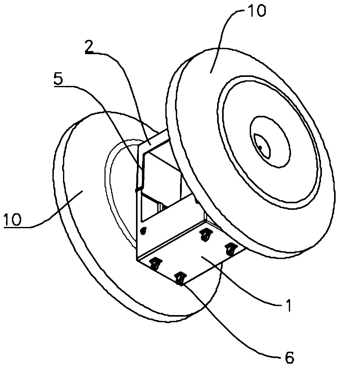 Inflatable double-wheel self-balancing vehicle