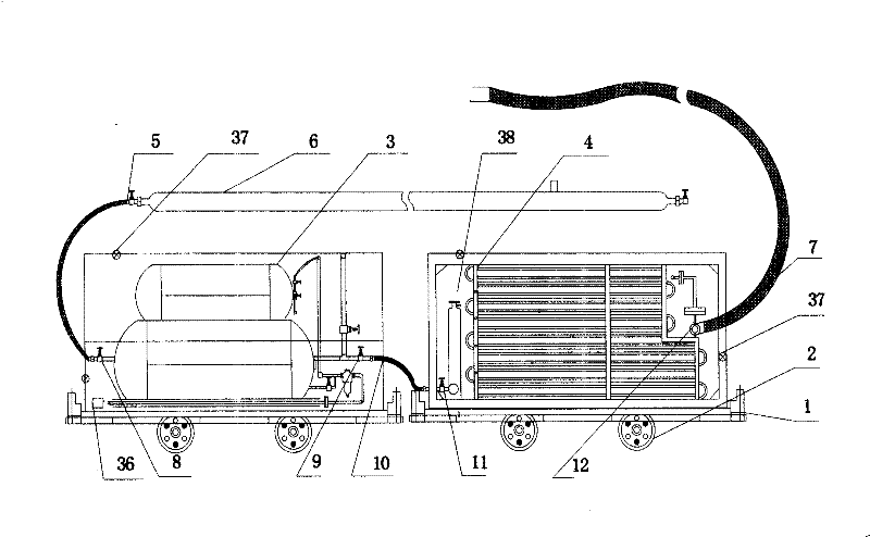 Multifunctional roadway liquid nitrogen fire truck