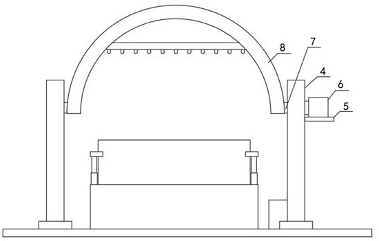 Rain test simulation equipment for endurance test detection of automobile parts