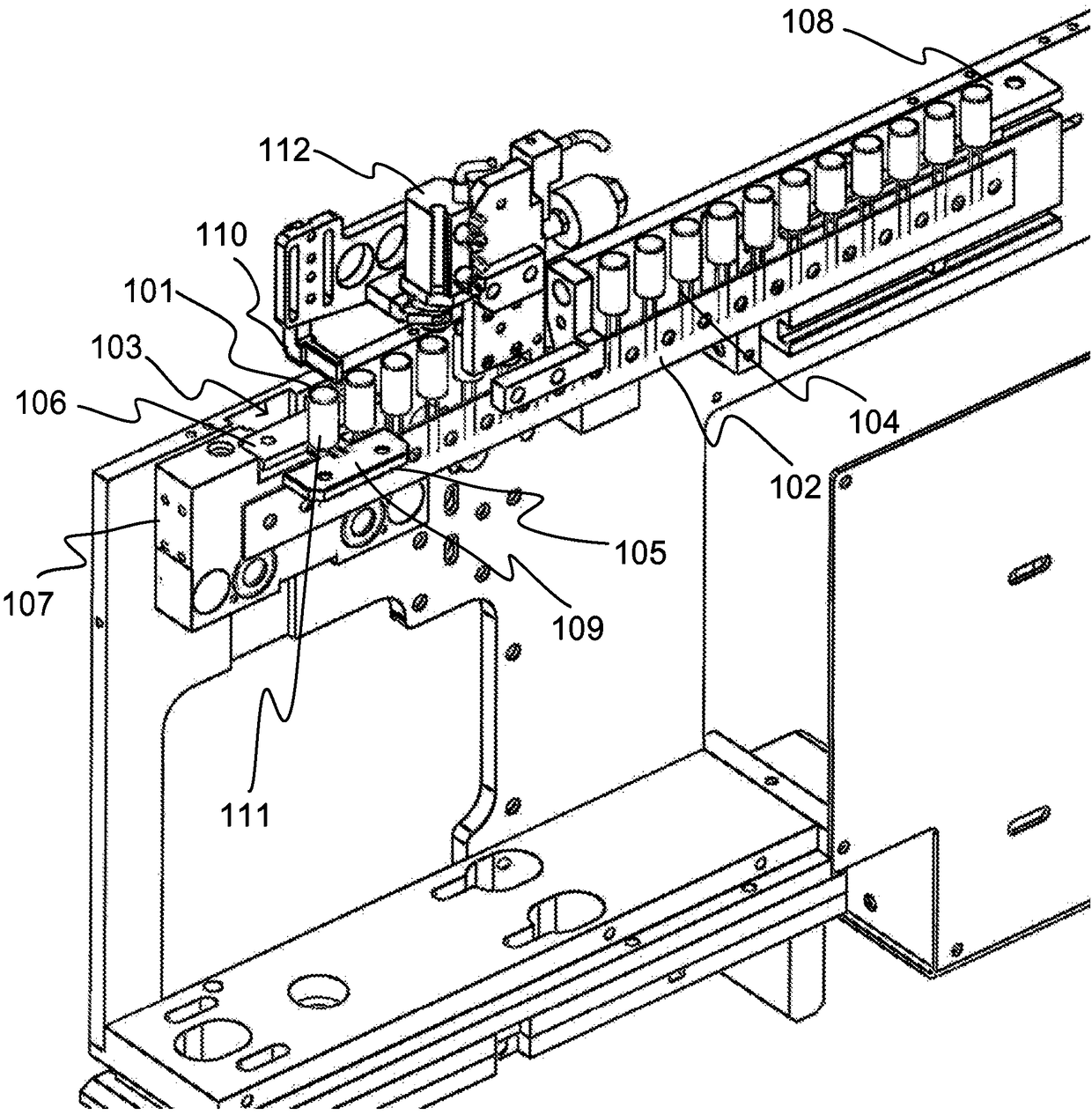 Device and method for detaching radial electronic components from a component tape