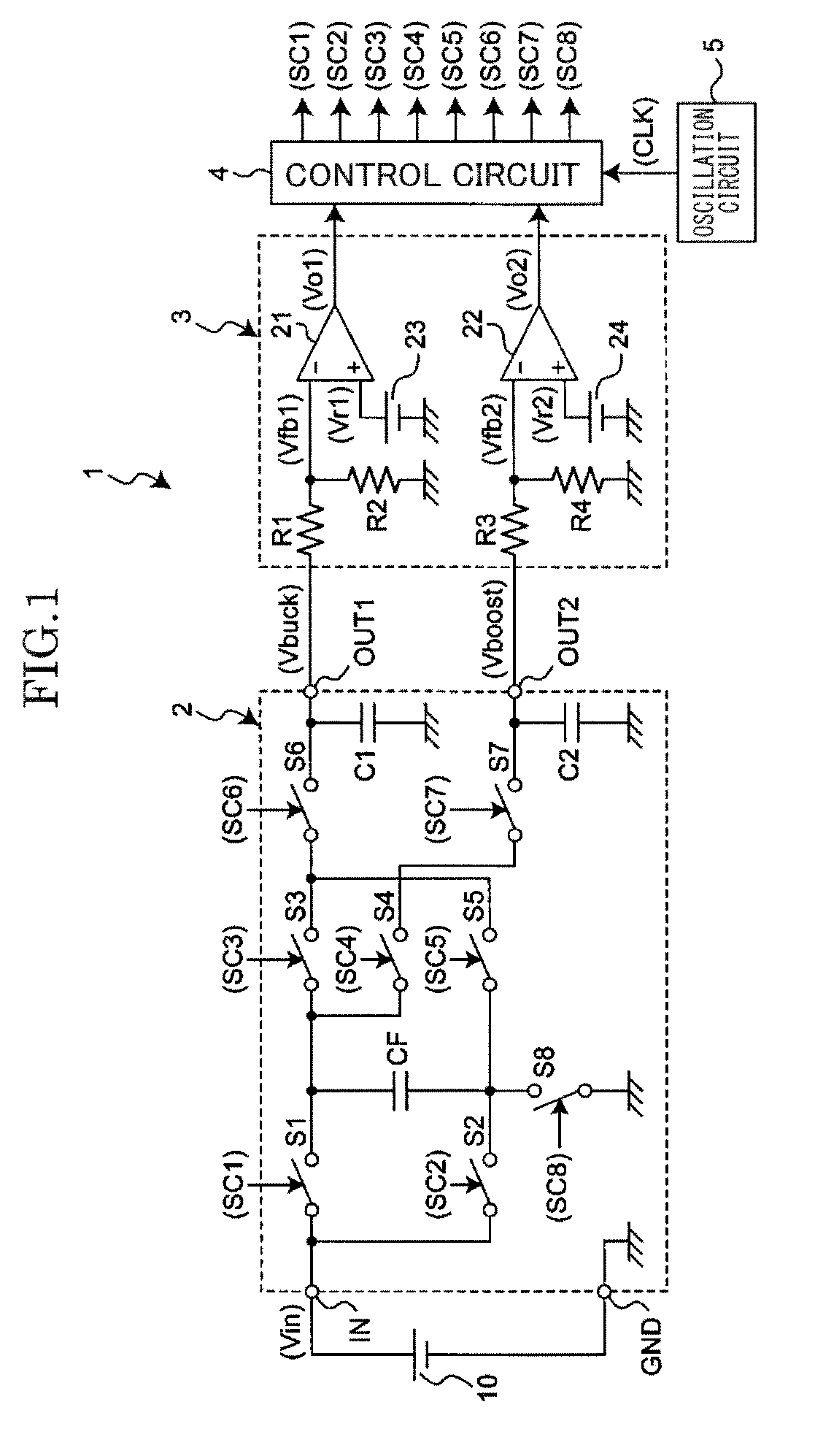 Charge pump circuit and operation control method thereof