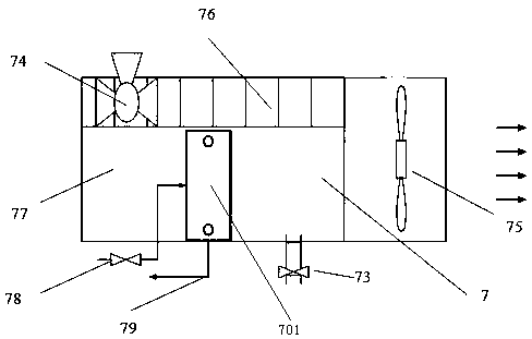 Direct seawater radiation cooling and heating type environment control system and control method