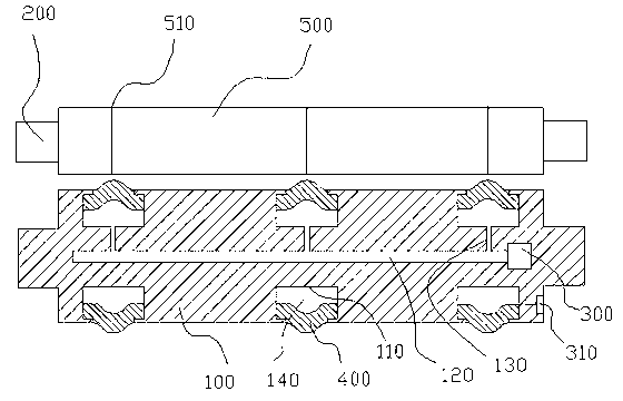 Compression roller of splitting machine rewinding shaft