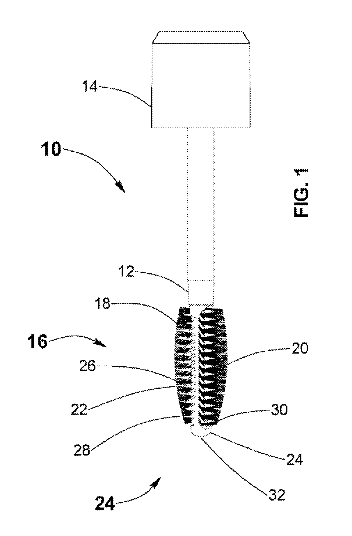 Cosmetic Applicator with Disparate Material Application Zones and Backwipe Return