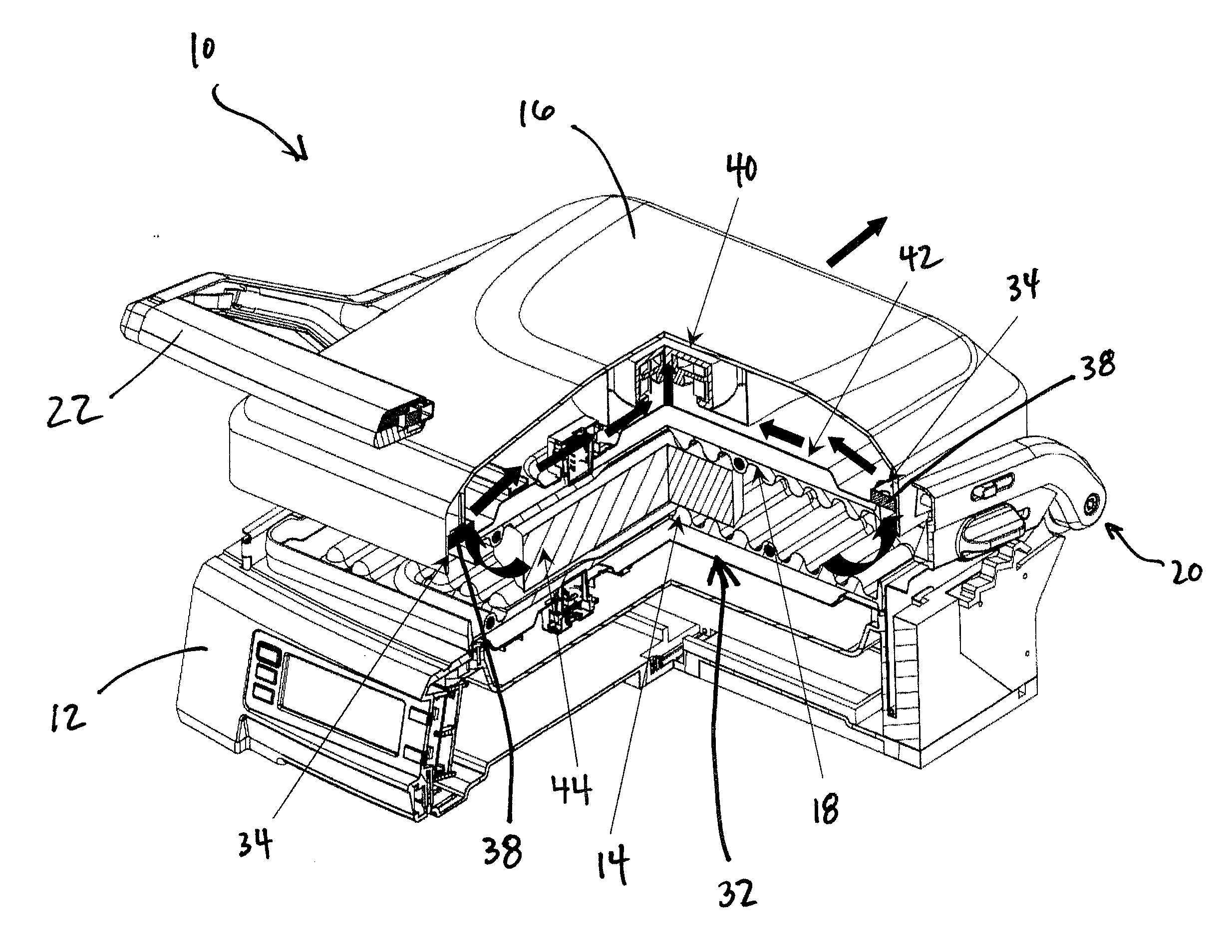 Smoke filter system for a cooking appliance