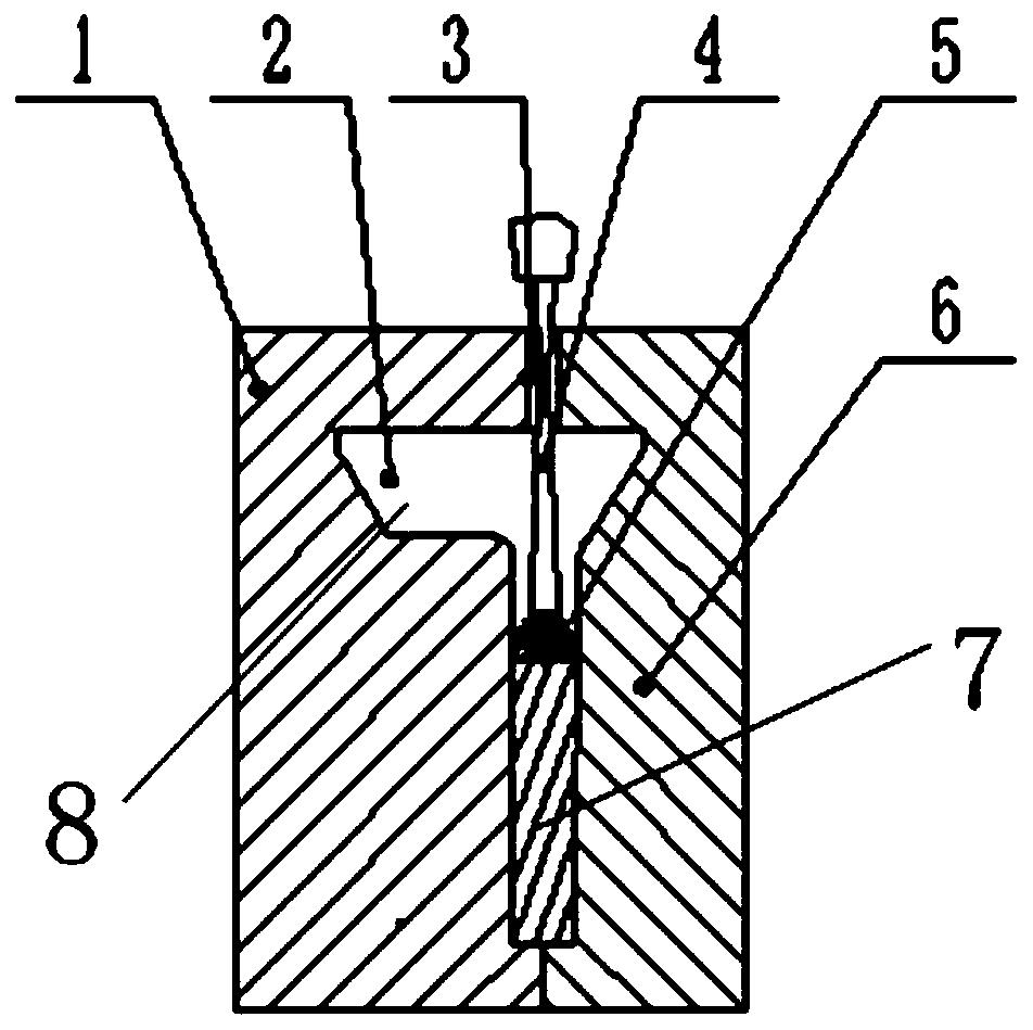 Preparation mold mechanism of forward curved vane of shot blasting machine and preparation method