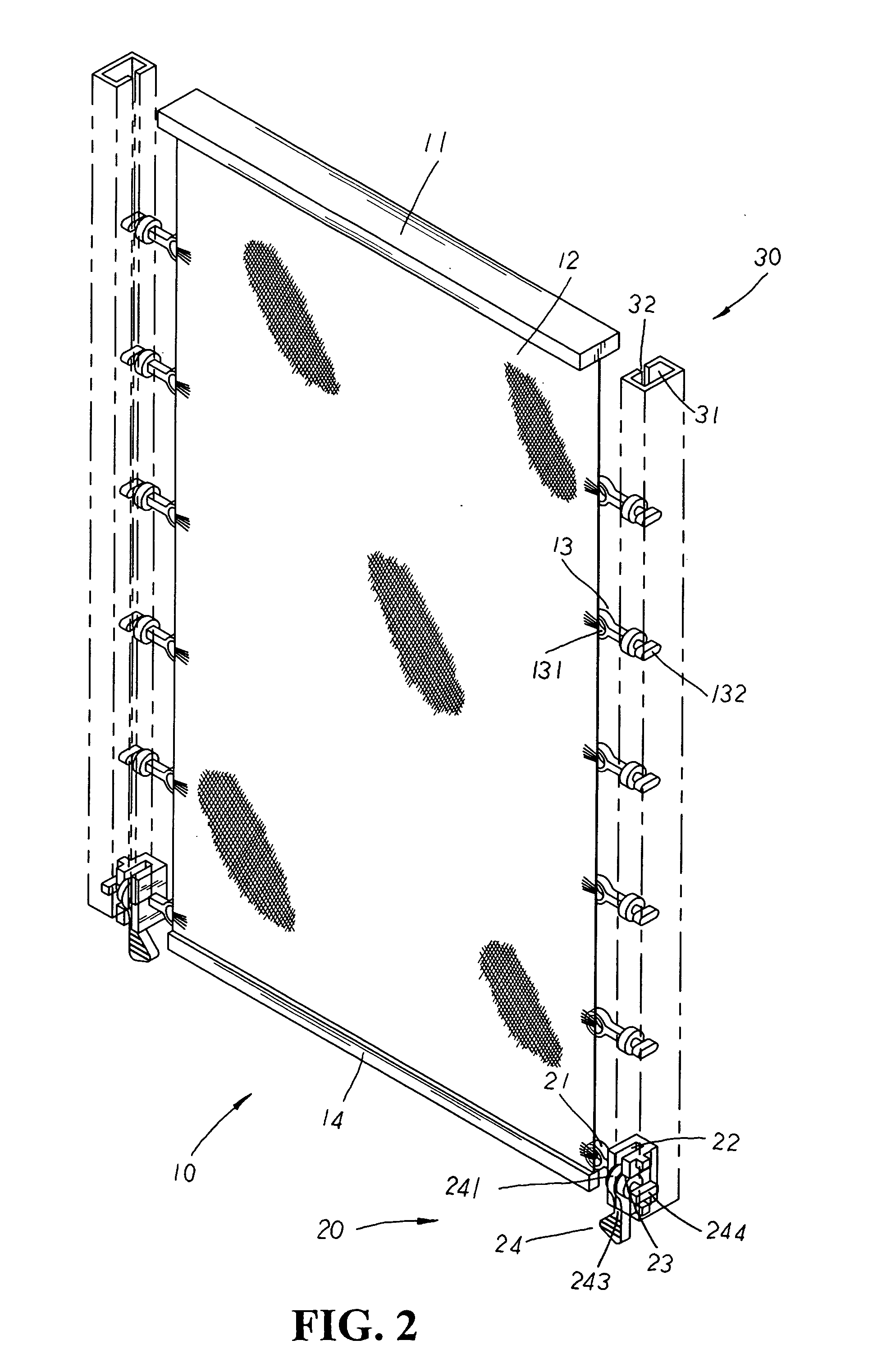 Cordless blind structure