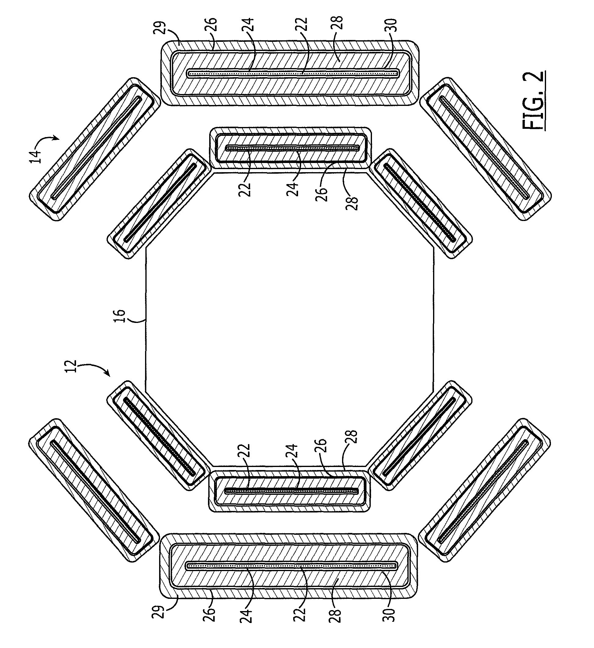 Cryogenically cooled radiation shield device and associated method