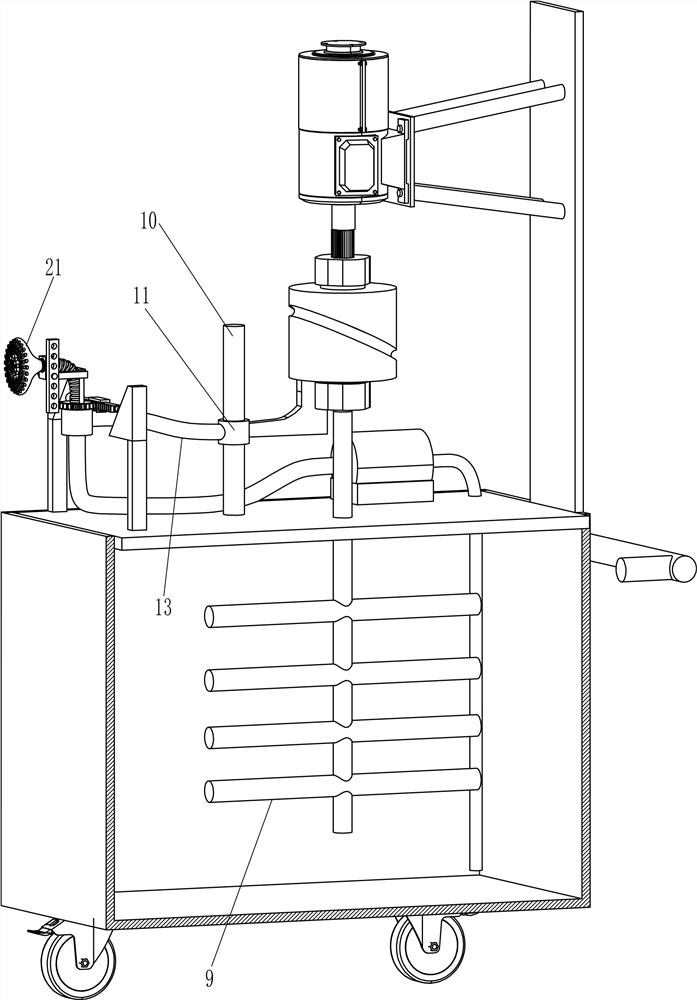 Side multi-angle water spraying mobile cart