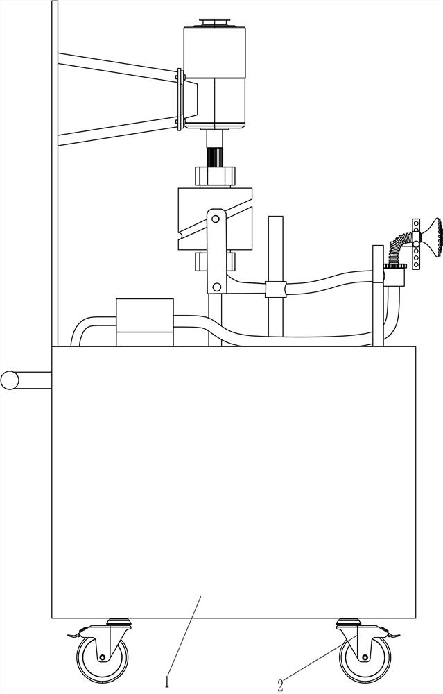 Side multi-angle water spraying mobile cart