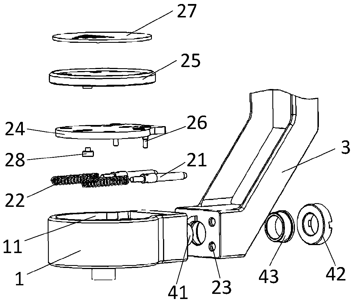 Stabilizer folding structure and handheld stabilizer