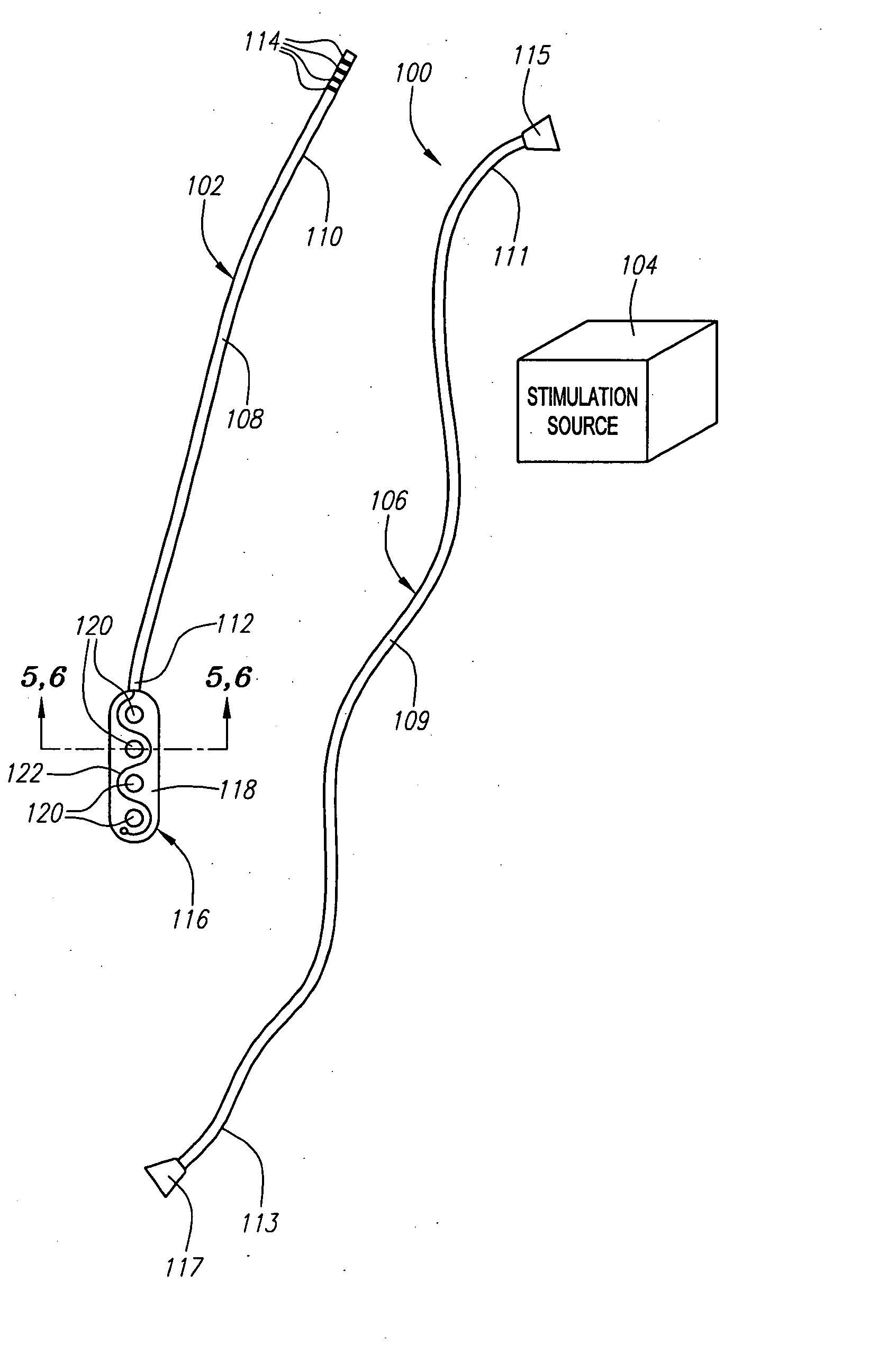 Collapsible/expandable electrode leads